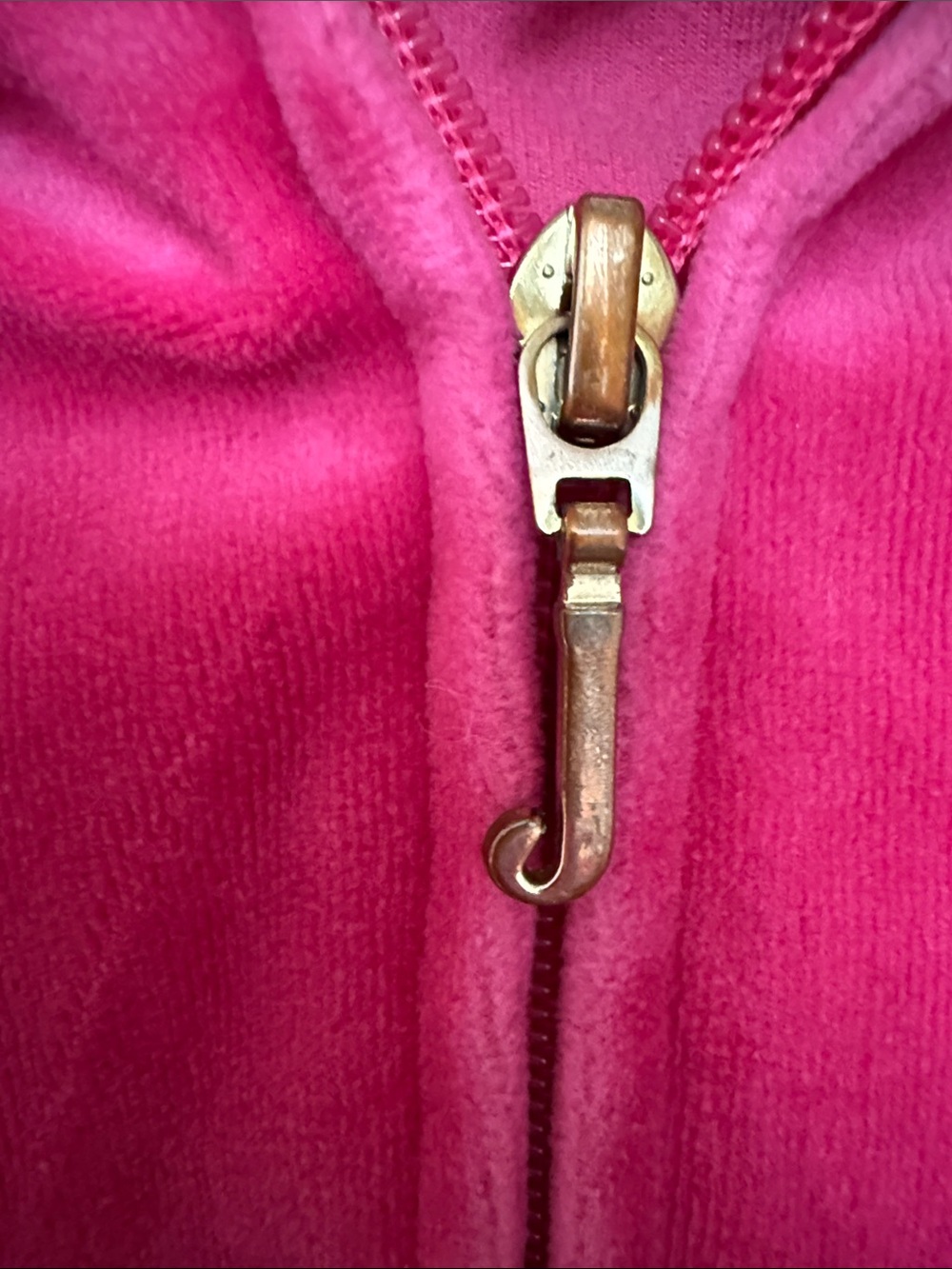 Vintage Juicy Couture Bright Pink Velour Zip Hoodie Track Suit - Picture 2 of 6